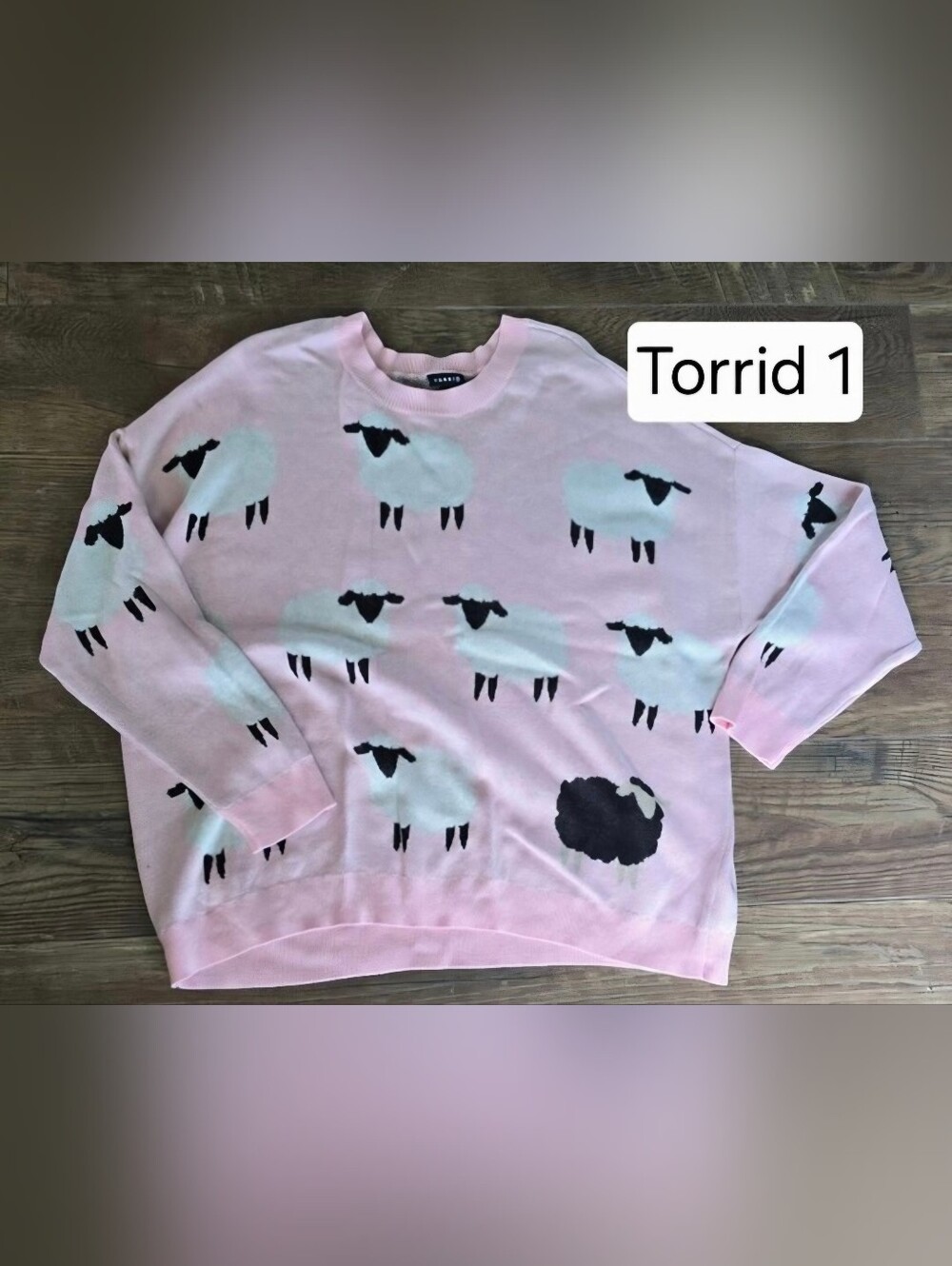 torrid Pink Sheep Pattern Sweater